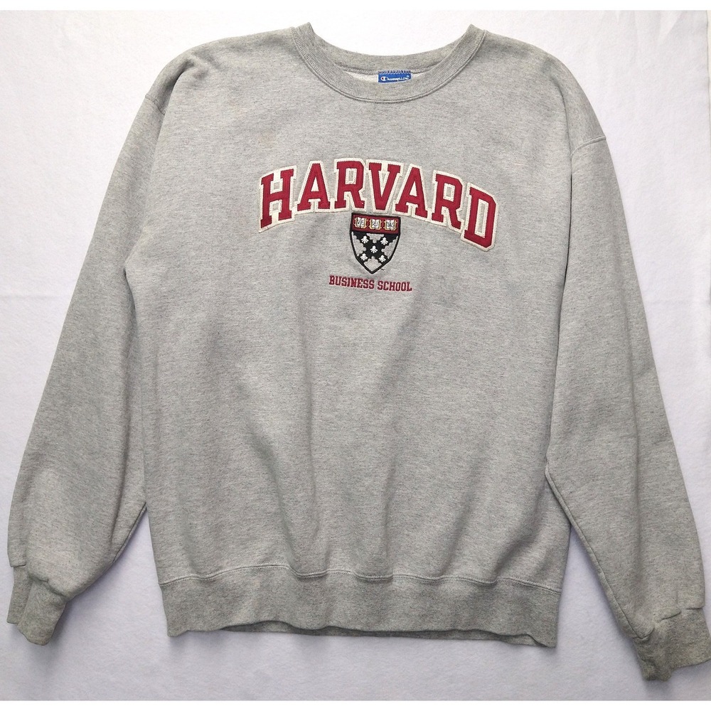 90's VINTAGE Champion Harvard Business School Sweatshirt  Large